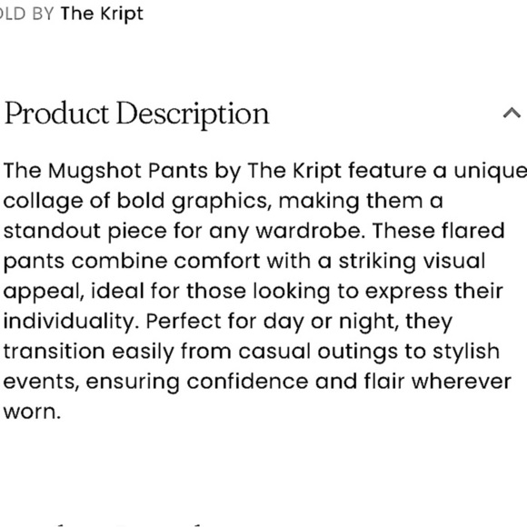 The Kript KRIPT Mugshot Flare Pants Silky New Patchwork Graphic Rare Baddie - Picture 6 of 15